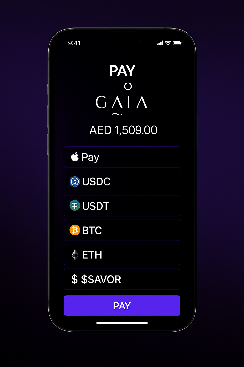 Payment Screen